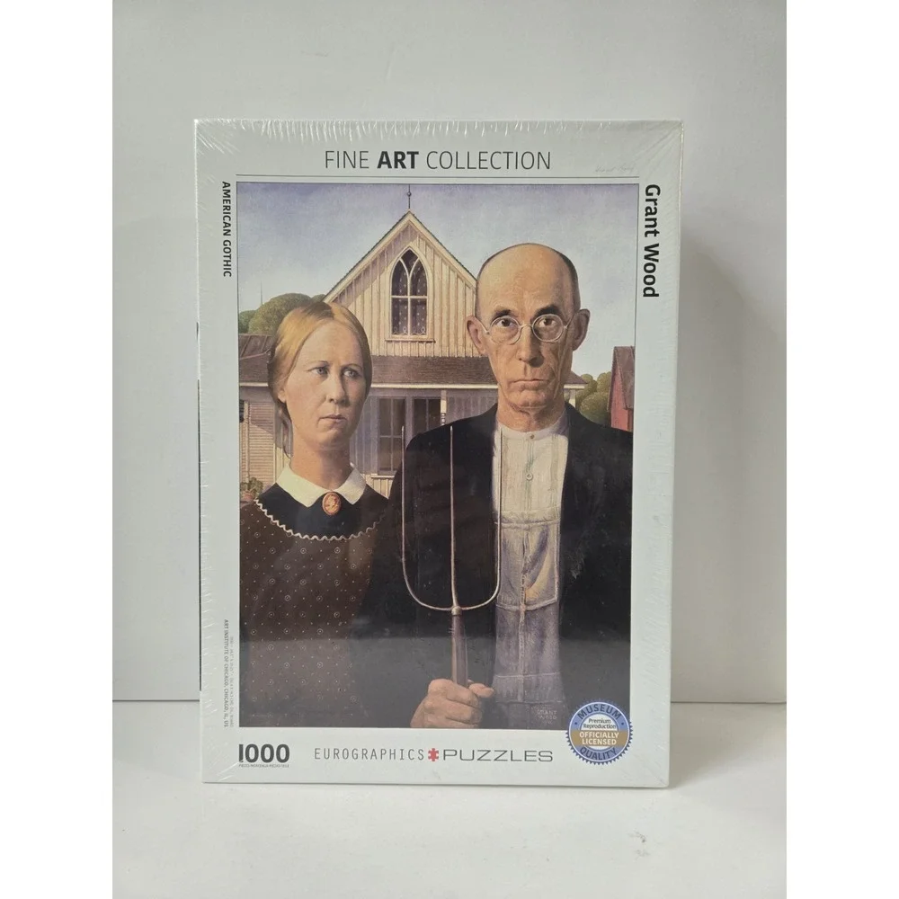 Grant Wood American Gothic puzzle 1000 piece Sealed Fine Art‎